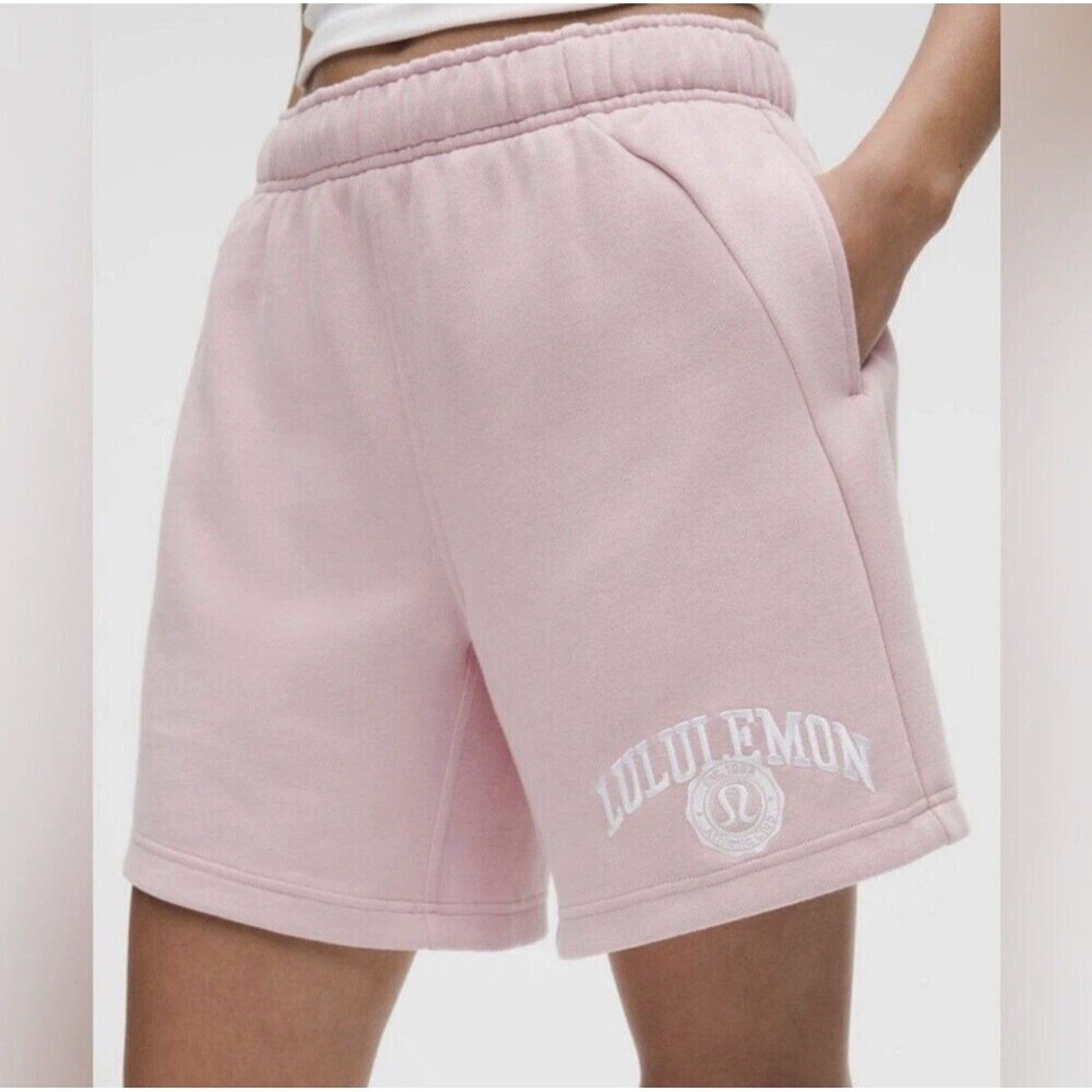 NWT Lululemon Scuba Mid-Rise Oversized Short 7" *Graphic Pink Haze Womens Large